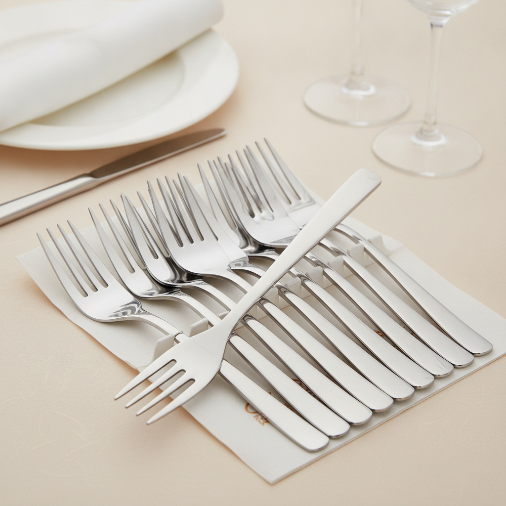 18/10 Stainless Steel Dessert Forks for Fine Dining (Pack of 12)