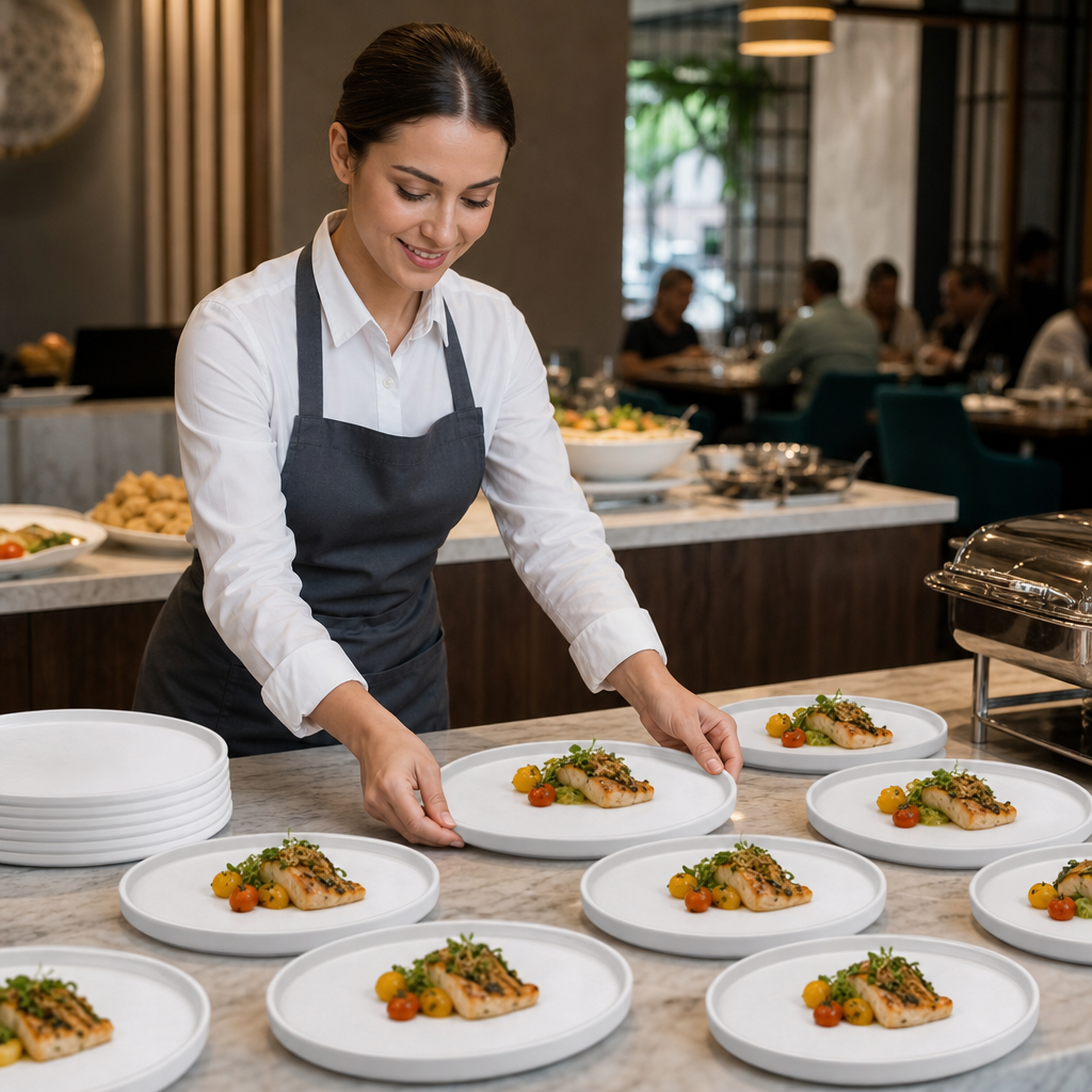 Round Plates 273mm Melamine for Buffet Presentations (Pack of 12)