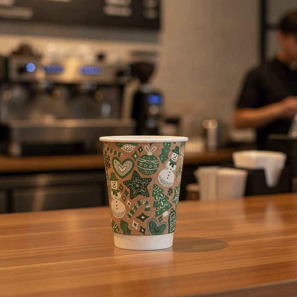 Compostable Double Wall Hot Cup 12oz for Eco-Friendly Service (Pack of 500)