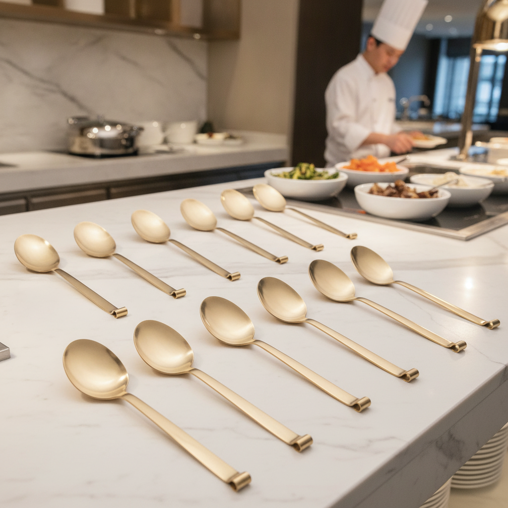 18/10 Stainless Steel Serving Spoons 300mm for Buffet Presentation (Pack of 10)