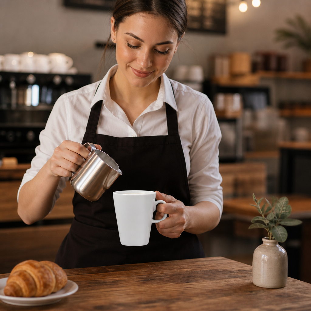 Latte Mugs 310ml Porcelain for Cafés & Restaurants (Pack of 12)