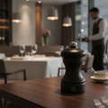Wood Black Salt Mill 100mm for Dining Tables