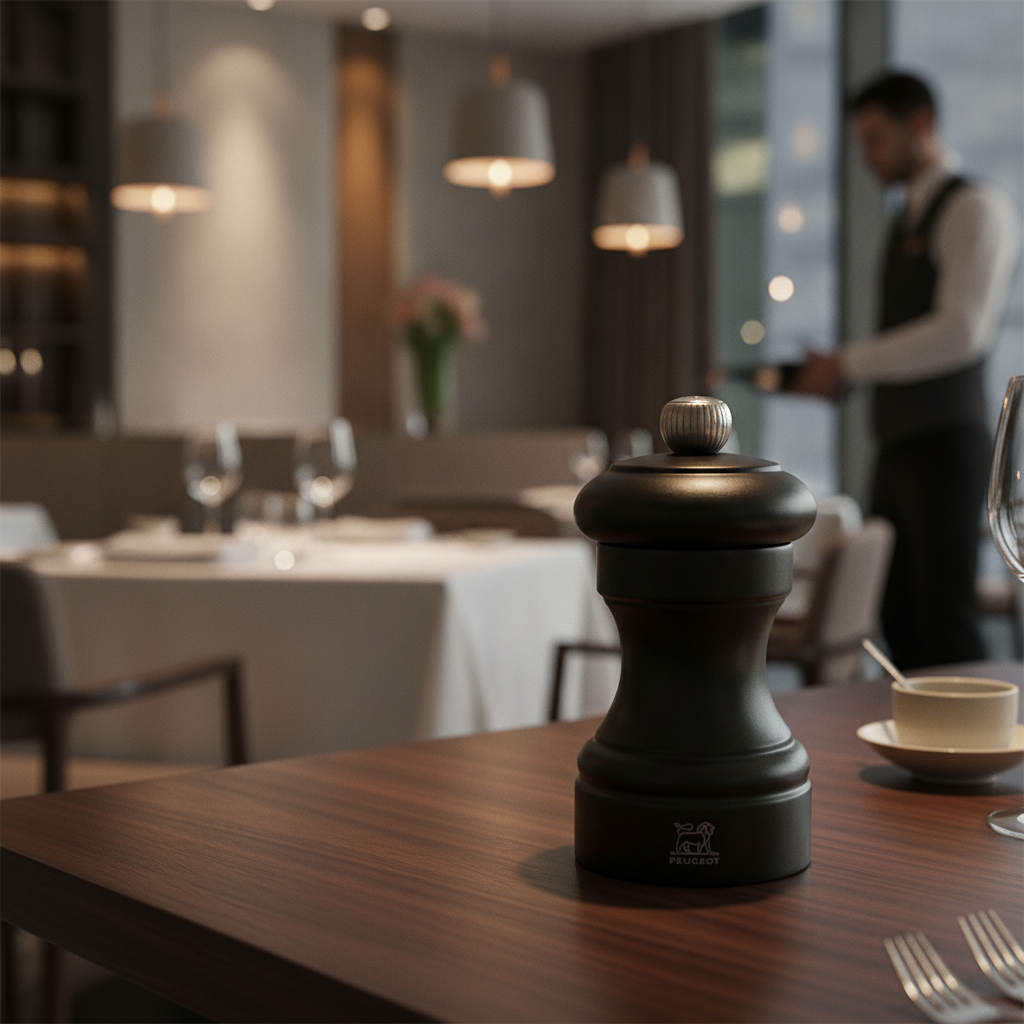 Wood Black Salt Mill 100mm for Dining Tables