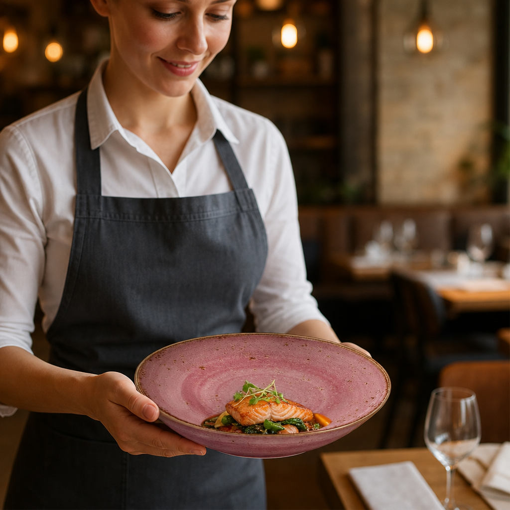Coupe Bowl Alumina 215mm Pink Vitrified Ceramic for Culinary Presentation (Pack of 12)