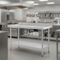 430 Stainless Steel Prep Table 1500mm for Kitchen Use