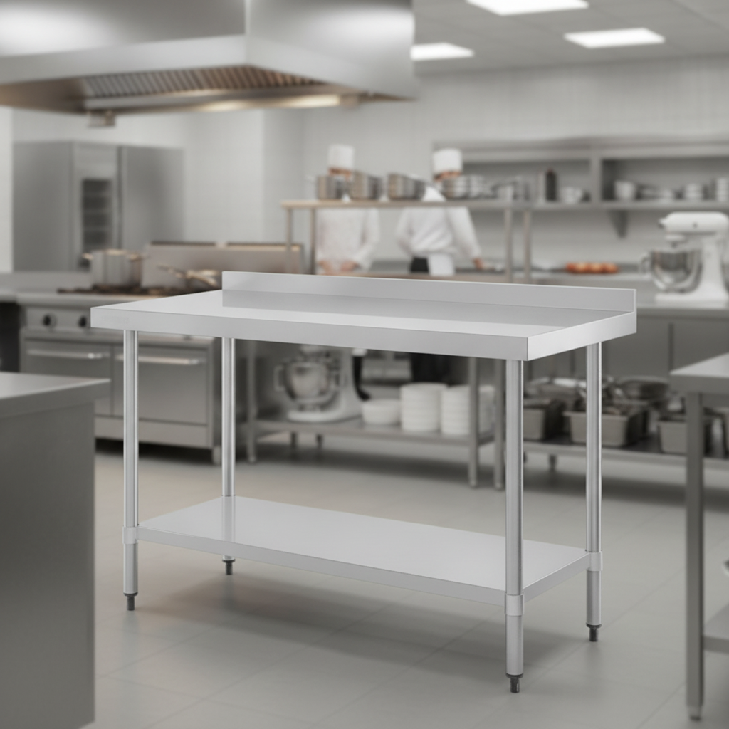 430 Stainless Steel Prep Table 1500mm for Kitchen Use