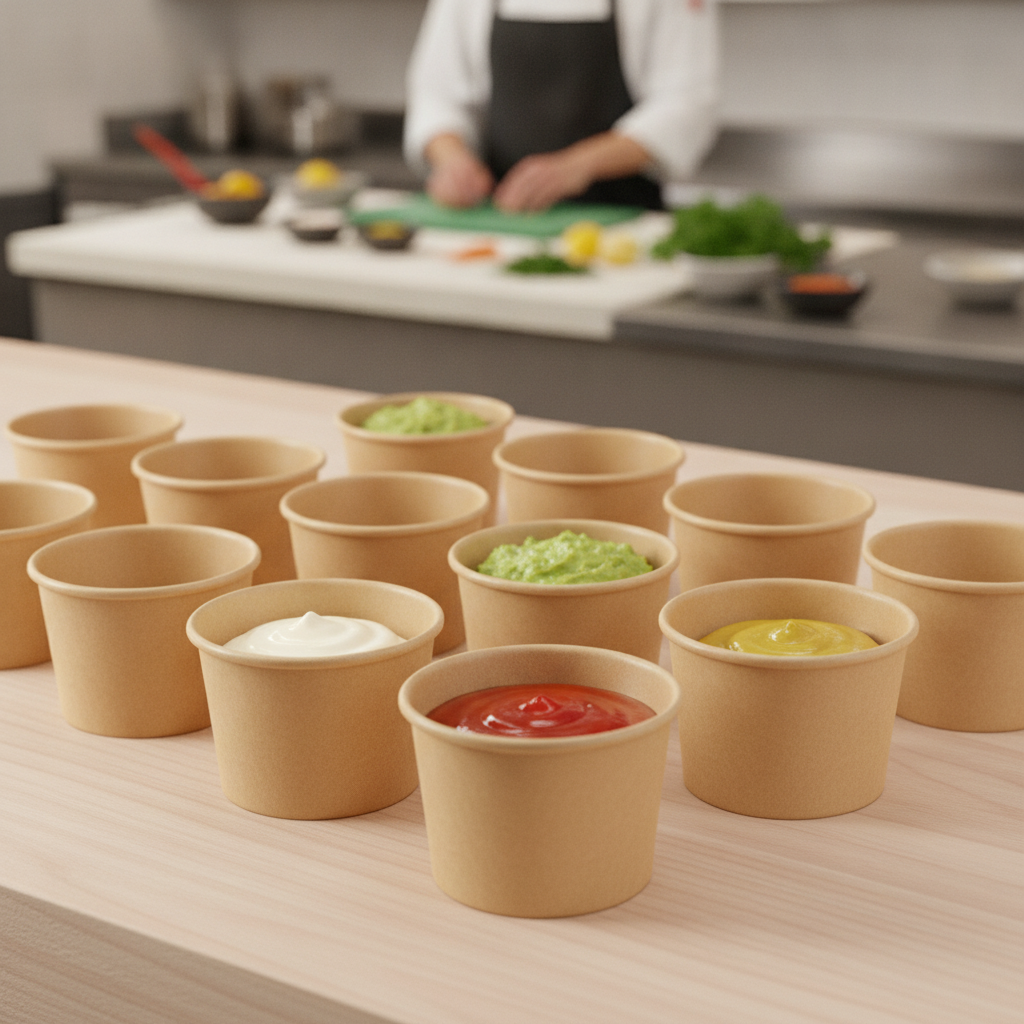 Paper Portion Pots 50ml for Condiments & Sauces (Pack of 1000)