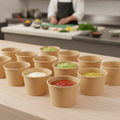 Paper Portion Pots 50ml for Condiments & Sauces (Pack of 1000)