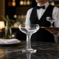 Clear Glass Champagne Saucers 270ml for Elegant Serving (Pack of 12)