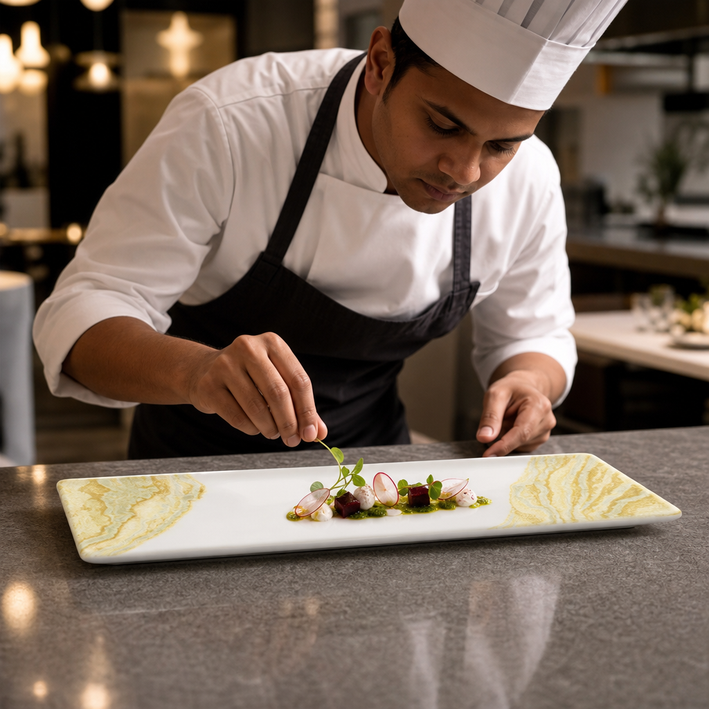 Oblong Plates x 330 110mm Vitrified Ceramic for Modern Hospitality (Pack of 6)