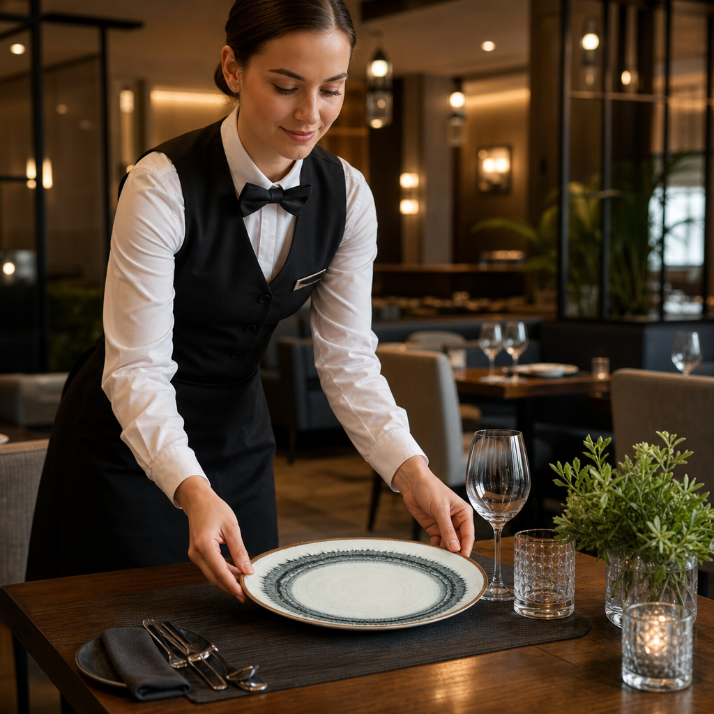 Finest Vitrified Walled Plates 260mm China for Table Settings (Pack of 6)