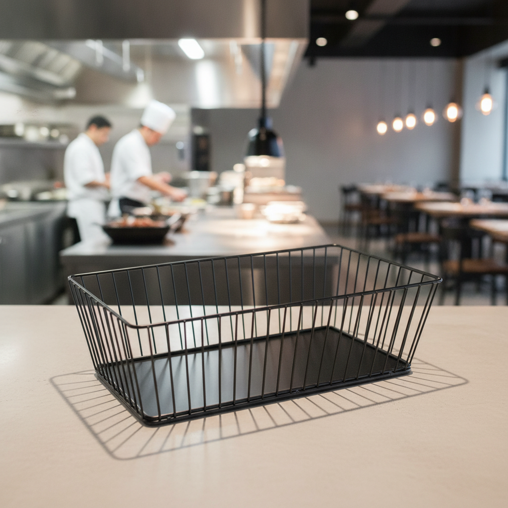 Iron Rectangular Food Display Tray 330x190x100mm for Front of House