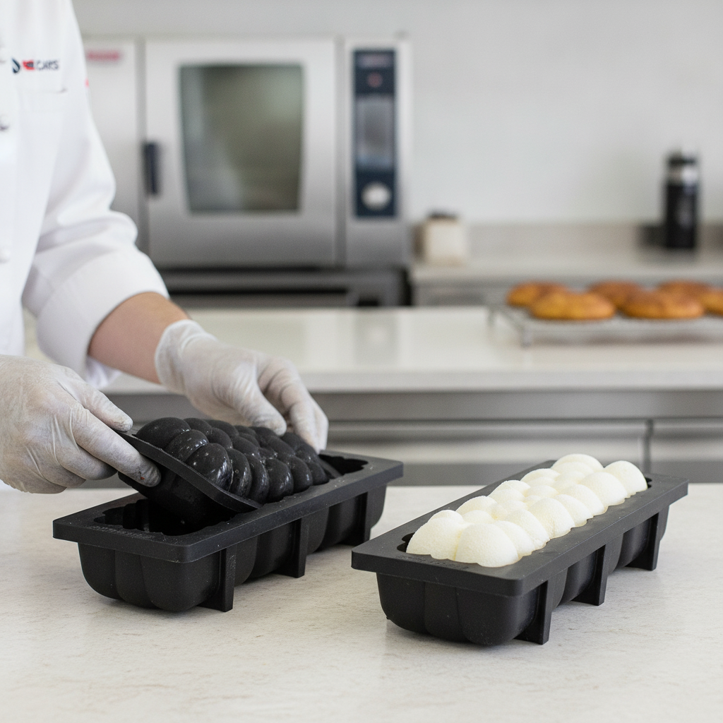 Flexible Black Silicone Eros Mould 165x165mm for Baking & Chilling