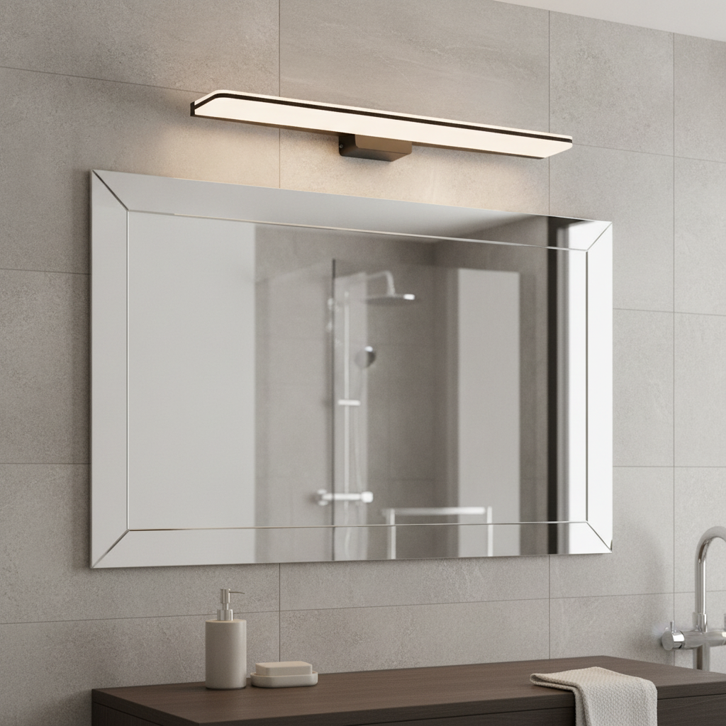 Plastic Black Wall Light 600mm for Bathroom Use