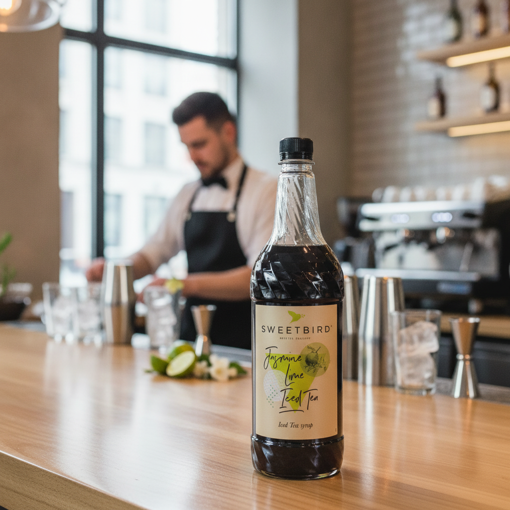 Jasmine Lime Iced Tea Syrup 1L for Refreshing Beverages