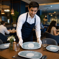 Oblong Plates 350x185mm Blue Vitrified Ceramic for Everyday Use (Pack of 6)