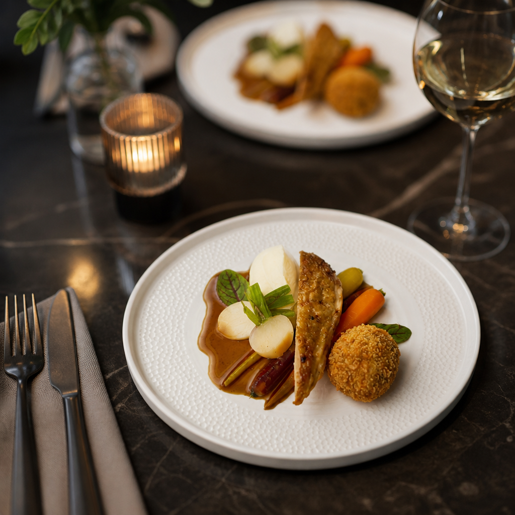 Walled Plates 210mm White Vitrified Ceramic for Dining Experiences (Pack of 6)