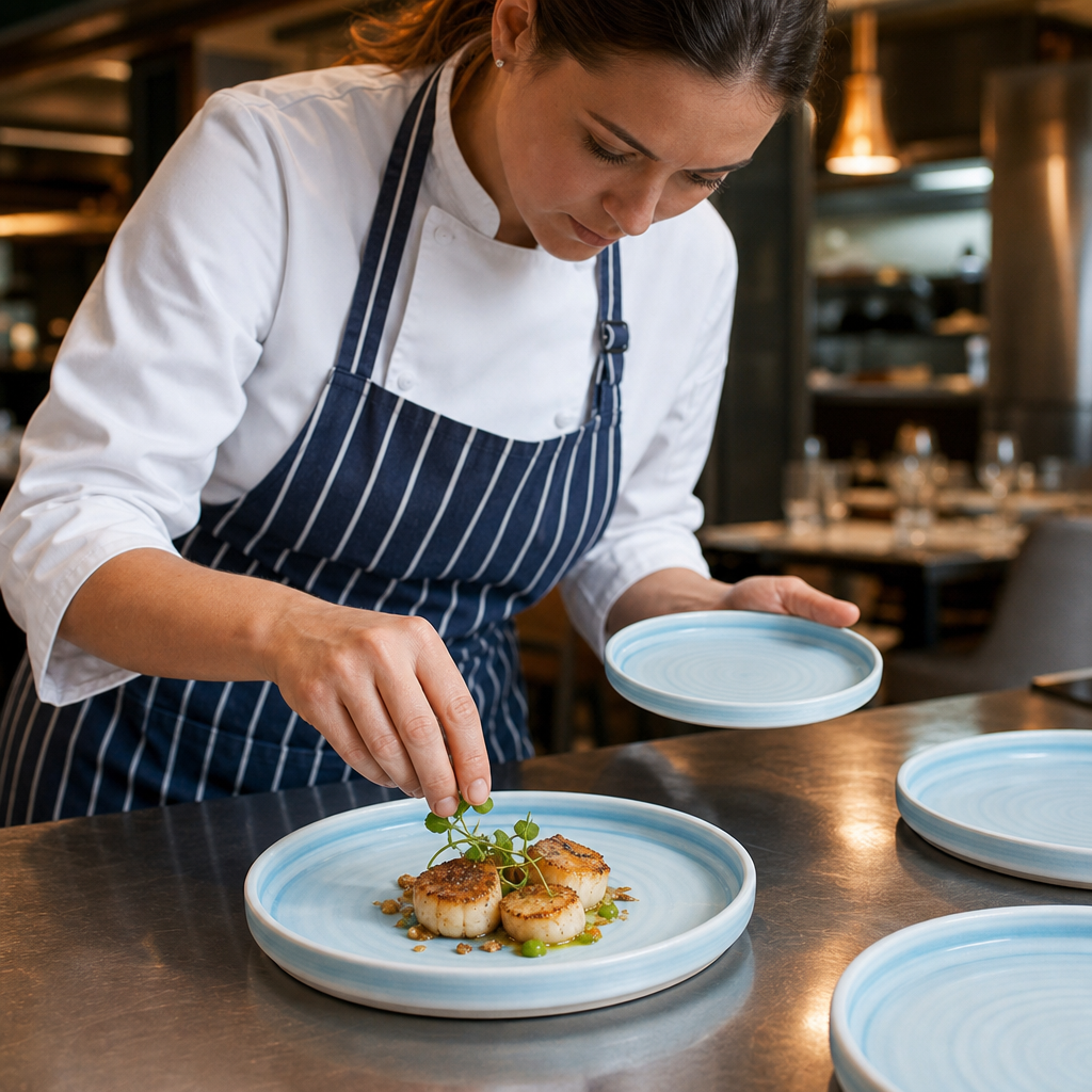 Walled Plates 160mm Vitrified Ceramic for Professional Plating (Pack of 6)