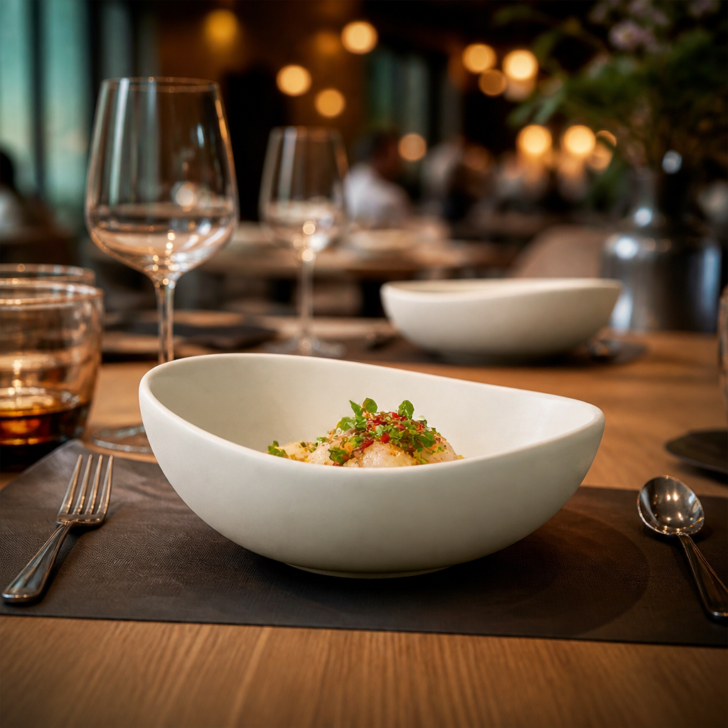 Deep Stoneware Bowls with Reactive Glaze for Creative Dining