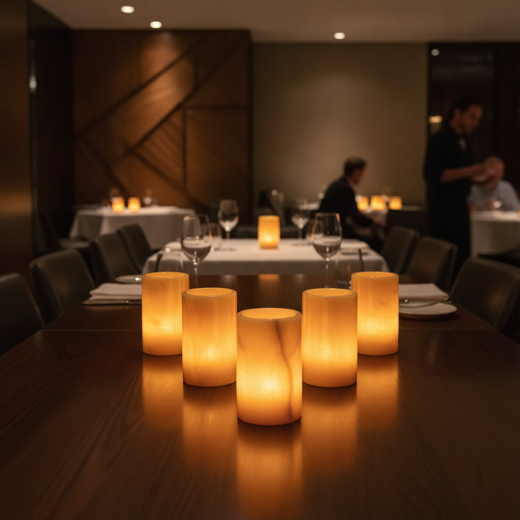 Onyx Mini Lamp 70mm for Enhancing Dining Experiences (Pack of 6)