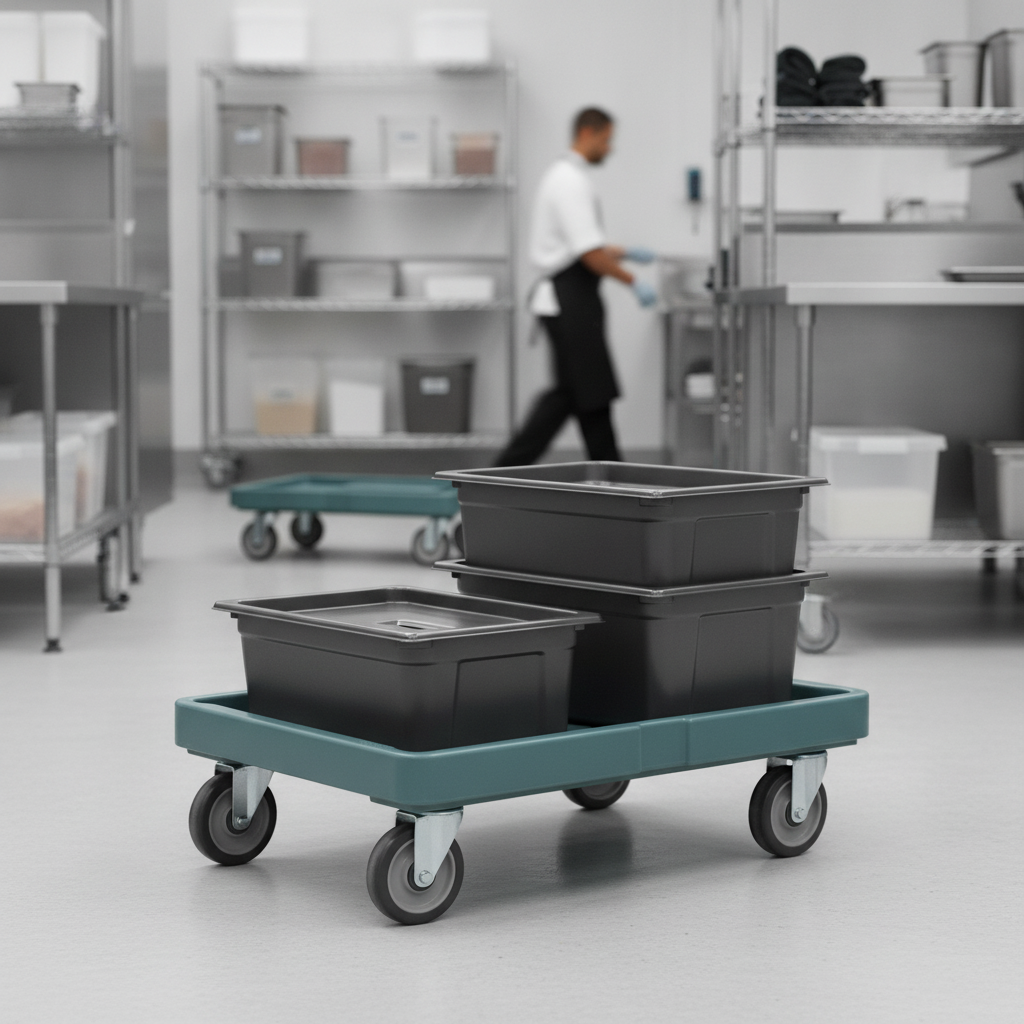 Polyethylene Camdolly for Easy Transport of Food Boxes