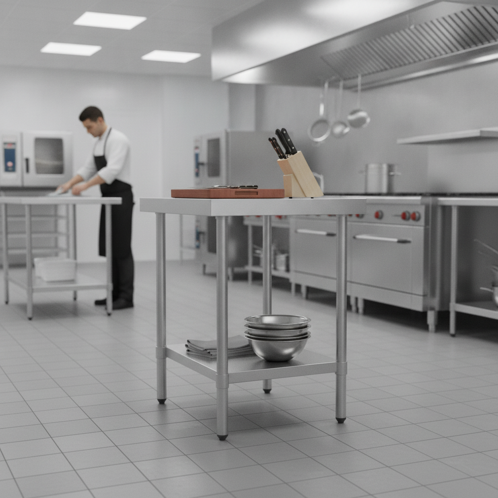 Stainless Steel Prep Table 600mm for Back-of-House Use