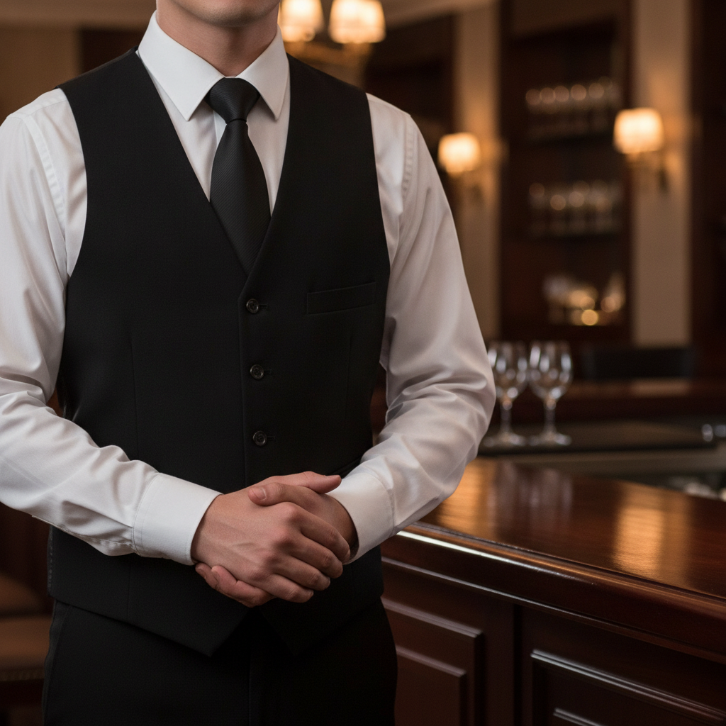Polyester Black Tie for Professional Uniforms