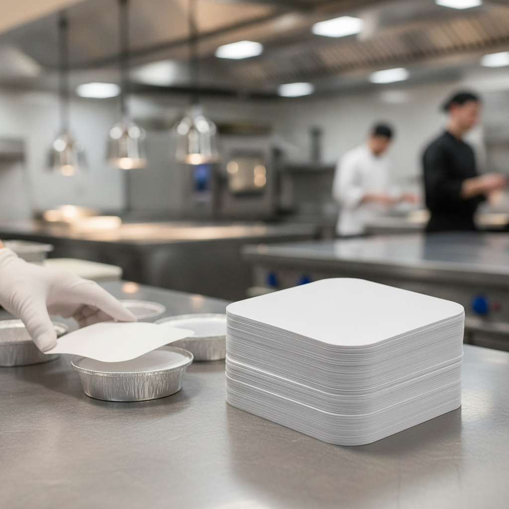 Paper & Foil Recyclable Lids for 100ml Foil Containers (Pack of 200)