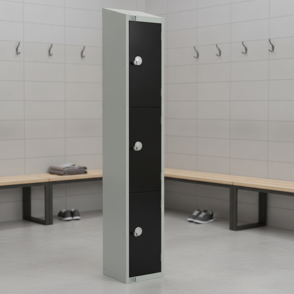 Powder Coated Steel Lockers 300mm Deep for Changing Rooms