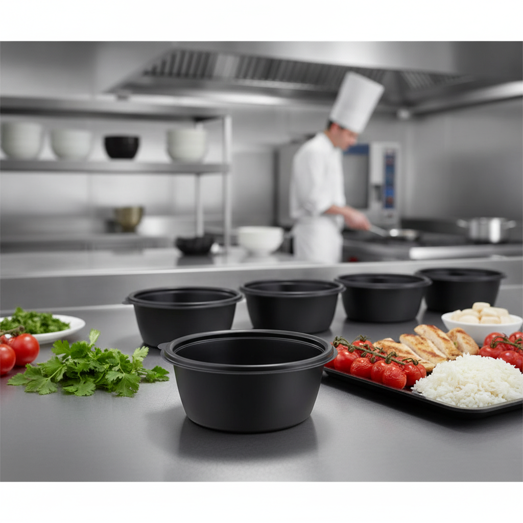 Polypropylene Small Round Food Containers 375ml for Home Delivery (Pack of 500)