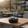 Melamine Windproof Ashtray Black for Outdoor Use