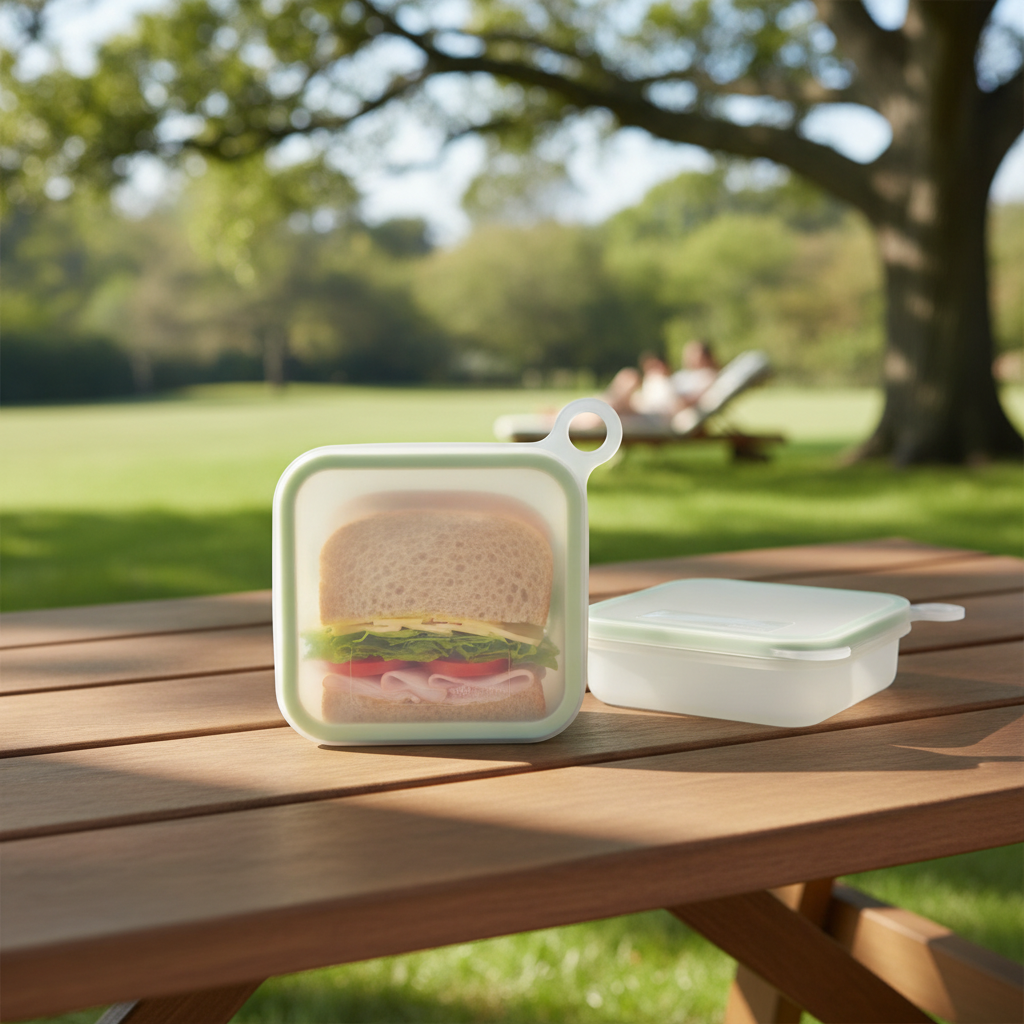 Durable Silicone Sandwich Case for Packed Lunches