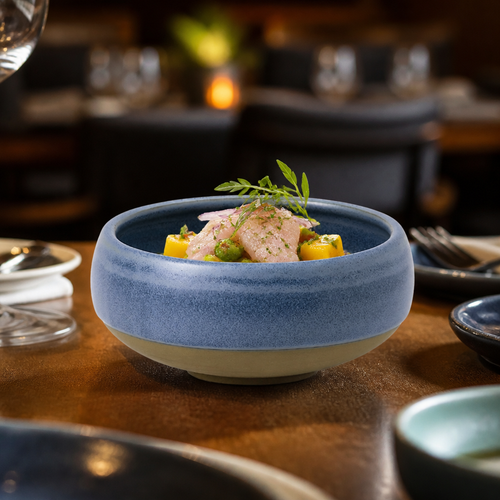 Bowls 454ml Blue Vitrified Ceramic for Stylish Dining (Pack of 12)