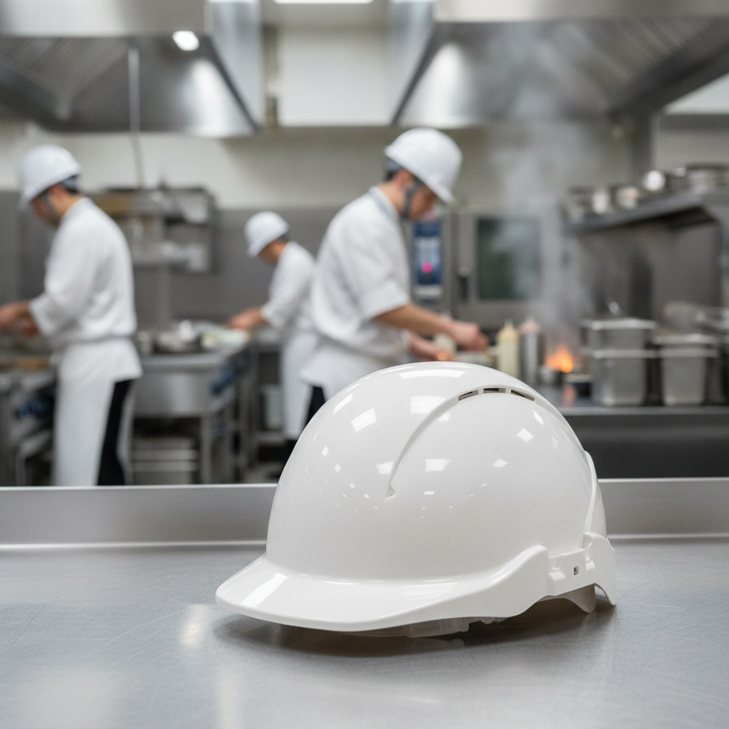 ABS Safety Helmet with Vented Design for Busy Kitchens