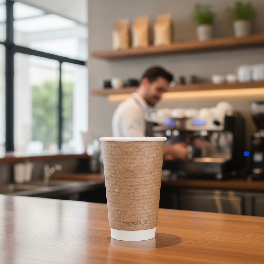 Paper Compostable Hot Cups 455ml for Outdoor Use (Pack of 400)
