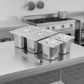 Stainless Steel Gastronorm Tray Set 15.8L for Professional Kitchens (Pack of 4)