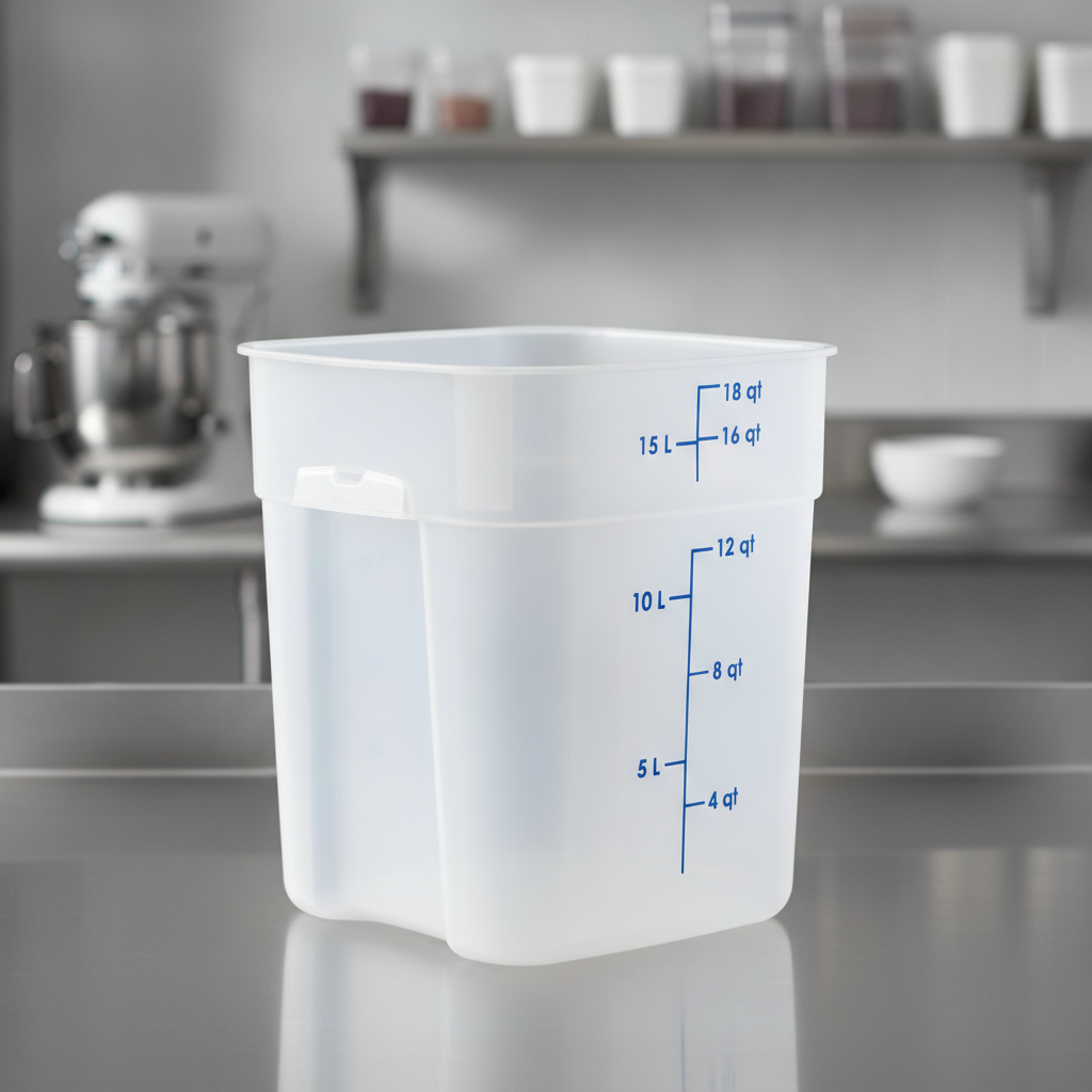Polypropylene CamSquare Container 17.2L for Commercial Kitchens