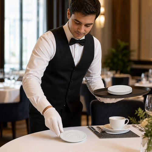 Alumina Accent Saucers White Vitrified Ceramic for Dining (Pack of 12)