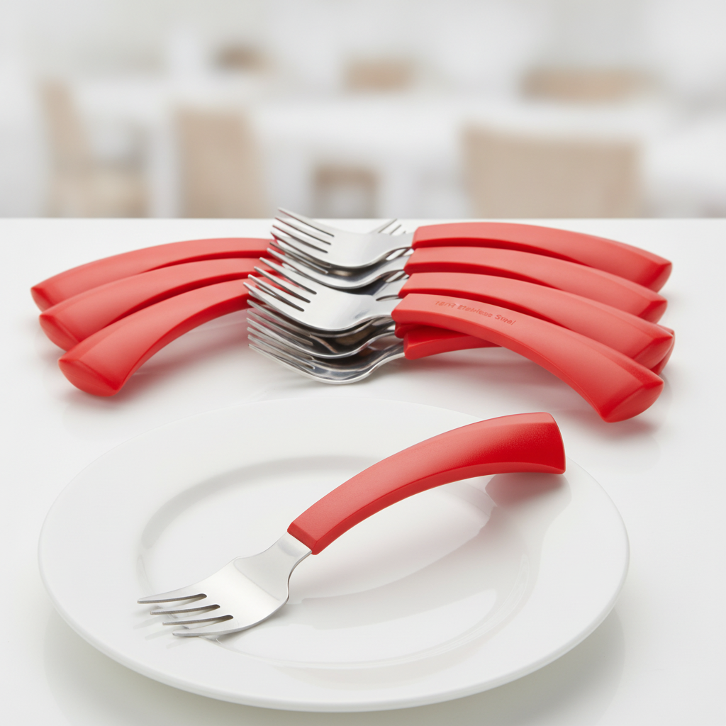 18/10 Stainless Steel Right Hand Forks for Mealtime Support (Pack of 12)