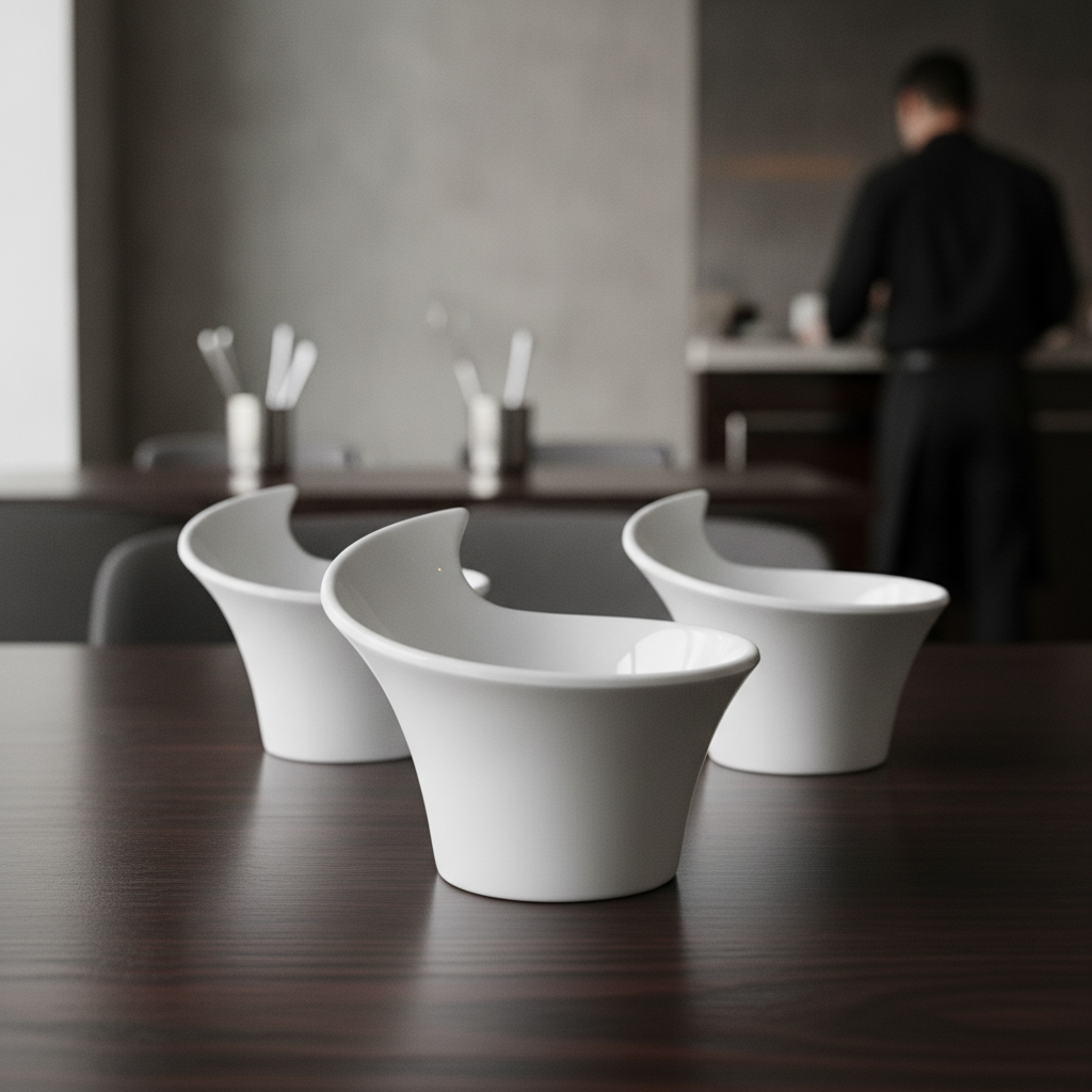 Recycled PET White Bowl 70ml for Stylish Table Settings