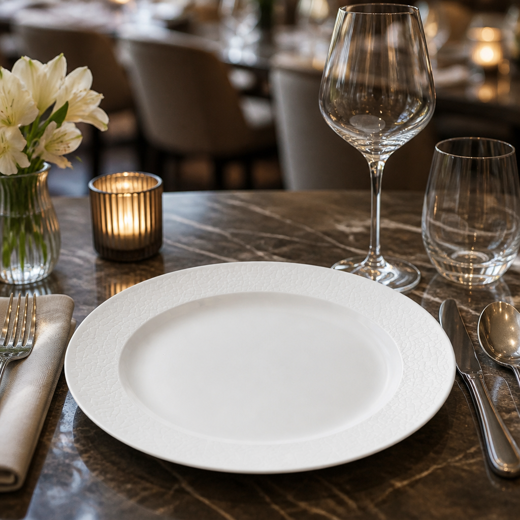 Viana Presentation Plates White 305mm for Elegant Dining (Pack of 12)