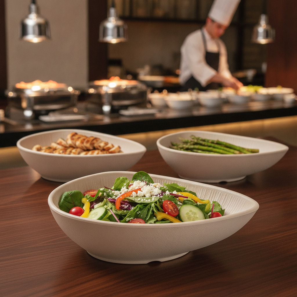 Melamine Serving Bowl 600ml for Buffets & Catering