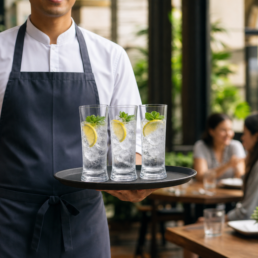 Polycarbonate Clear Cooler 680ml for Outdoor Beverage Service (Pack of 12)