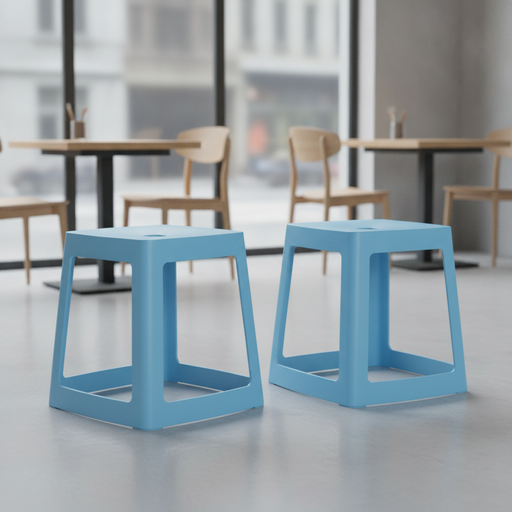 Polypropylene Base High Stools 445x400mm for Indoor & Outdoor Use (Pack of 2)