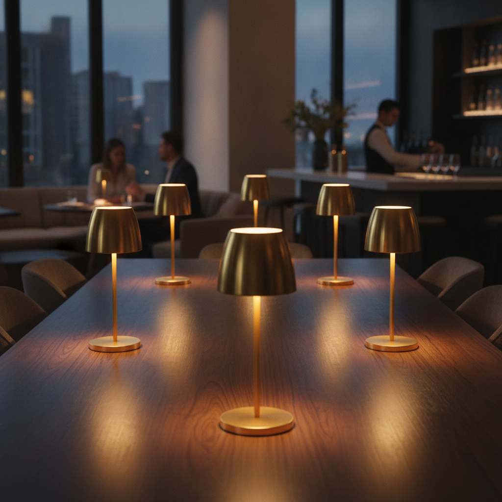 Die Cast Aluminium Cordless Table Lamp 300mm for Bars & Reception Areas (Pack of 6)