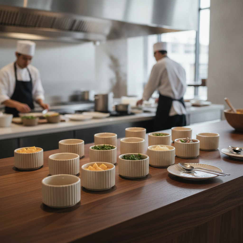 Porcelain Bowls Sand 60mm for Buffet Displays (Pack of 12)