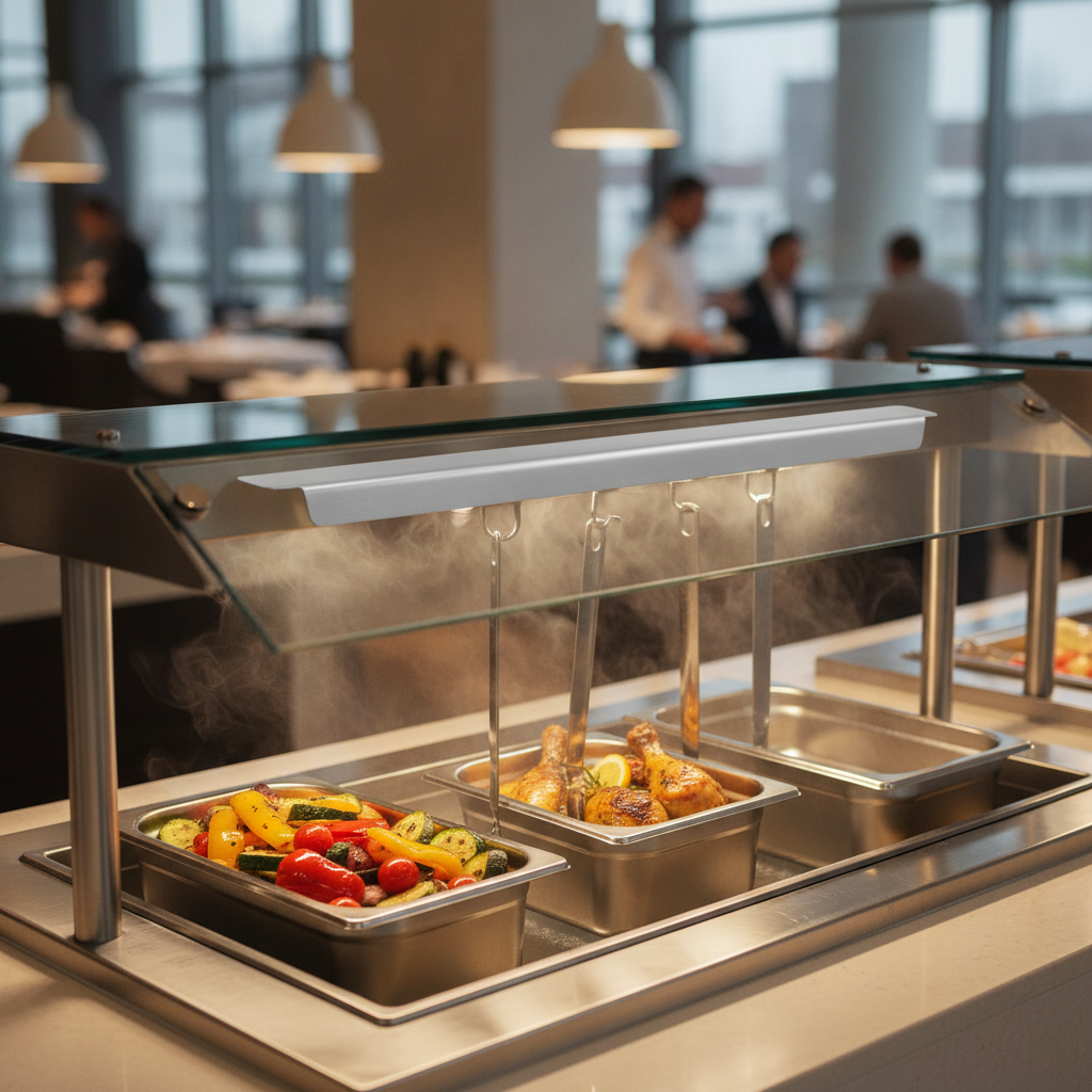 Stainless Steel Gastronorm Adaptor Bar 318mm for Buffet Displays