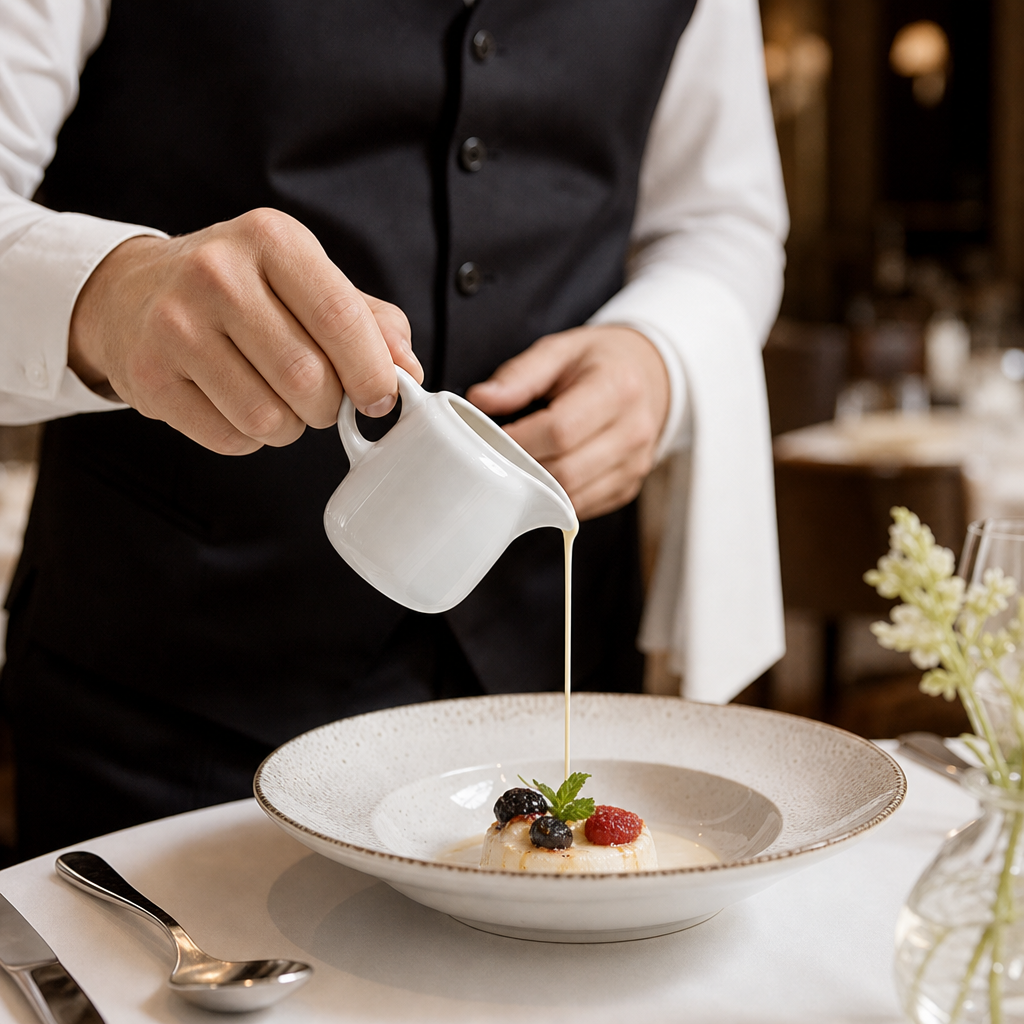 Porcelain Handled Jugs 65ml for Table Service (Pack of 12)