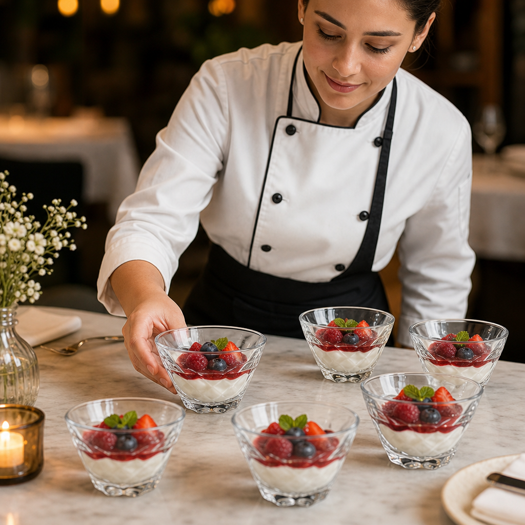 Art Dessert Bowls 200ml Glass for Restaurants & Cafés (Pack of 6)