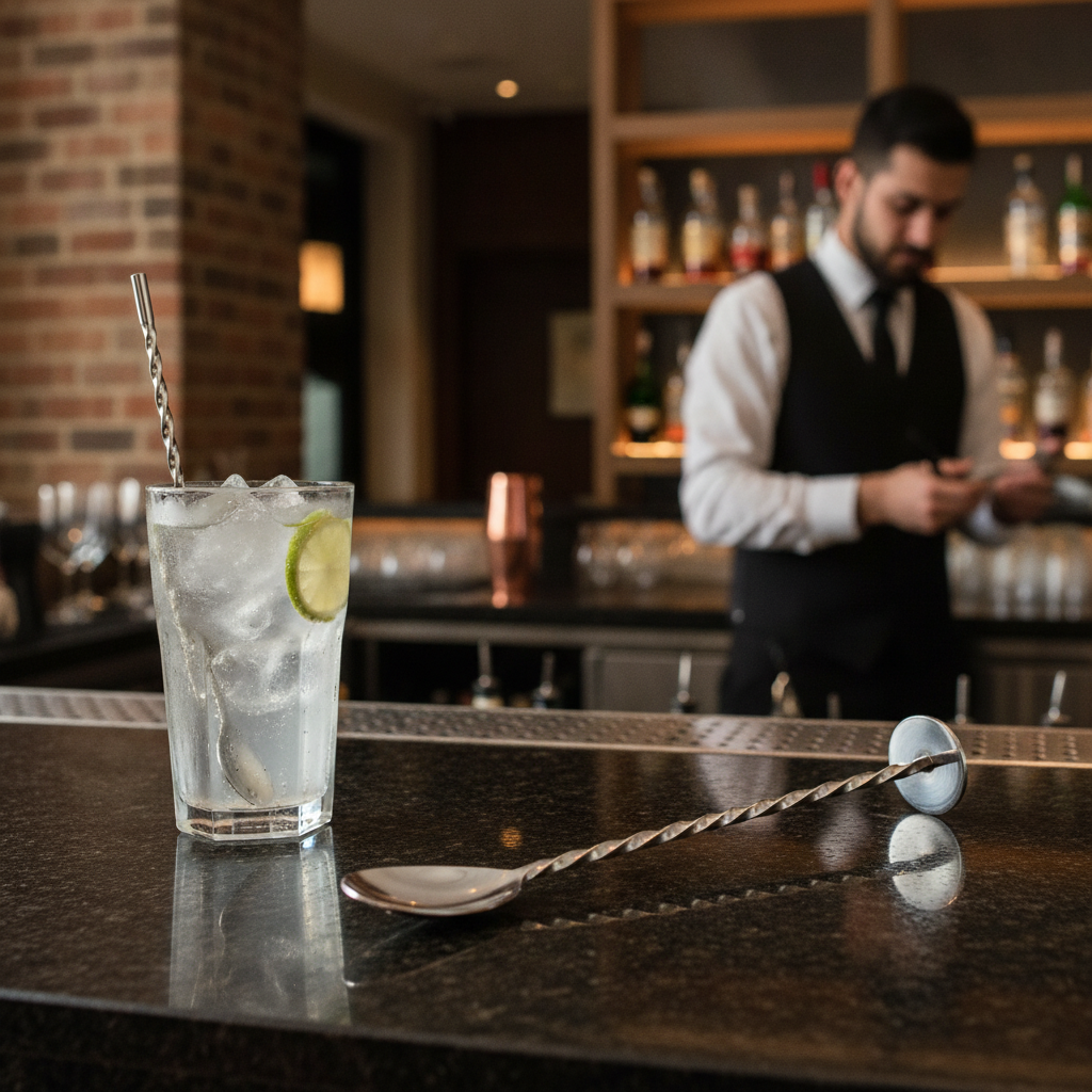 Stainless Steel G&T Spoon 155mm for Enjoying Gin & Tonics